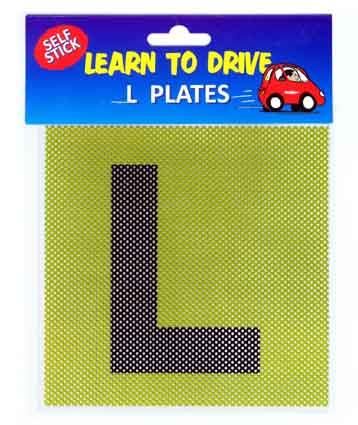 LEARNER DRIVER L PLATES 15CM  2PC