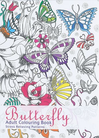 ADULT COLOURING BOOK BUTTERFLY