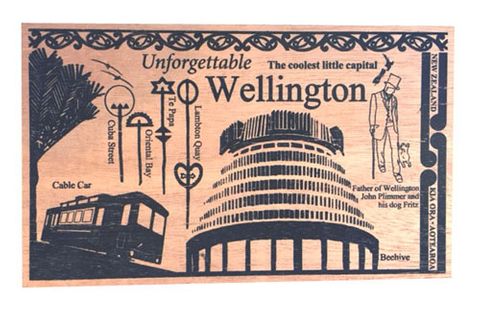 POSTCARD WOODEN WELLINGTON