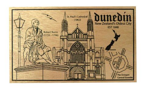 POSTCARD WOODEN DUNEDIN