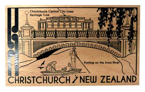 POSTCARD WOODEN CHRISTCHURCH