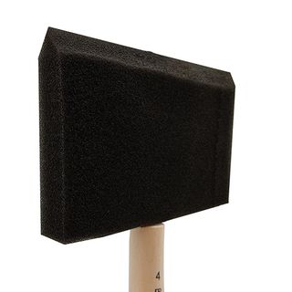 BRUSH FOAM WOODEN HANDLE 4 INCH^