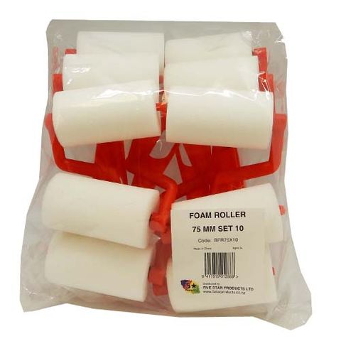 FOAM ROLLER 75MM SET 10