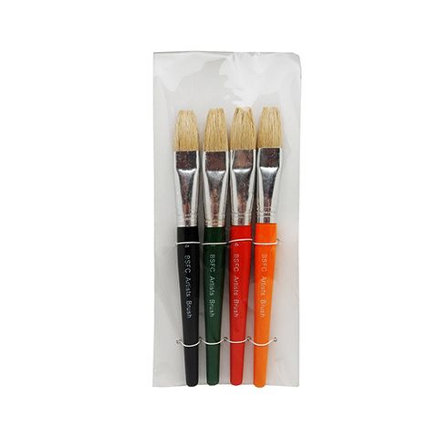 BRUSH STUBBIE FLAT COLOURED SET OF 4