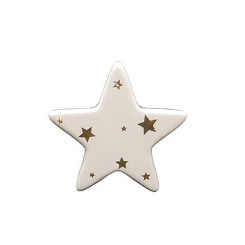 STAR WHITE WITH STARS CERAMIC 80 MM