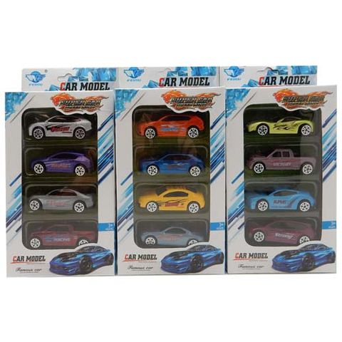 SUPER CARS ASSTD DIE-CAST (1:64) 4 PCS