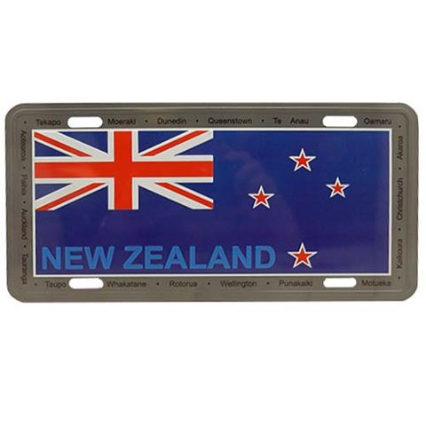 LICENCE PLATE LARGE - NZ FLAG