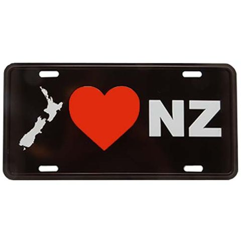 LICENCE PLATE LARGE - I LOVE NZ