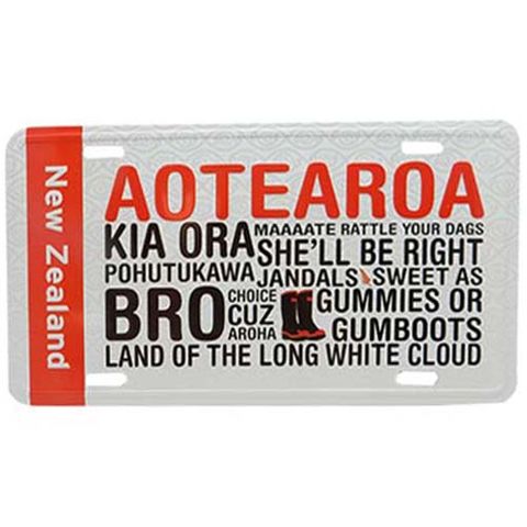 LICENCE PLATE LARGE - AOTEAROA