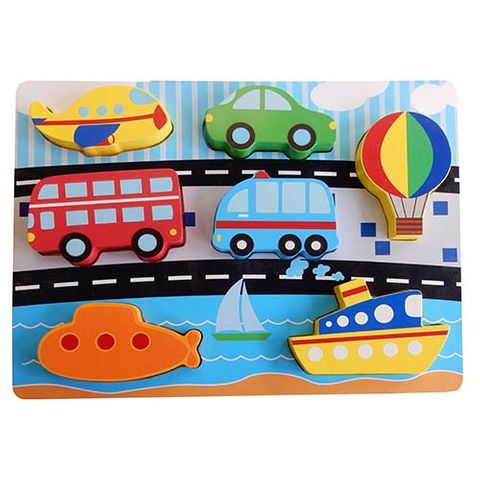 ELF WOODEN CHUNKY PUZZLE 7PCS TRANSPORT