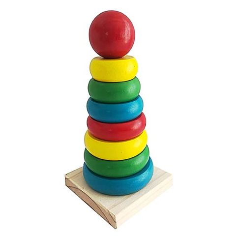 ELF WOODEN STACKING RINGS 8 PCS