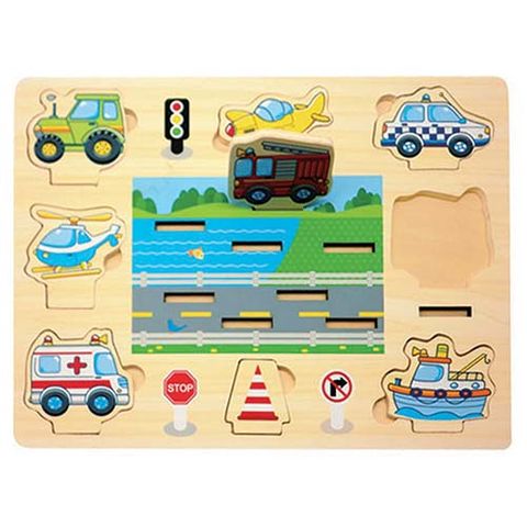 ELF WOODEN 3D STAND UP PUZZLE 8PCS TRANSPORT