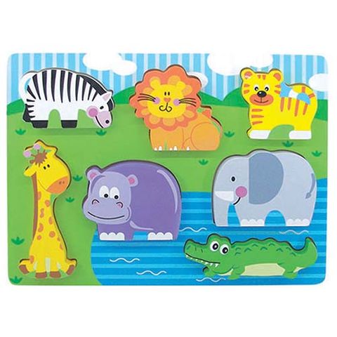 ELF WOODEN CHUNKY PUZZLE 7PCS SAFARI