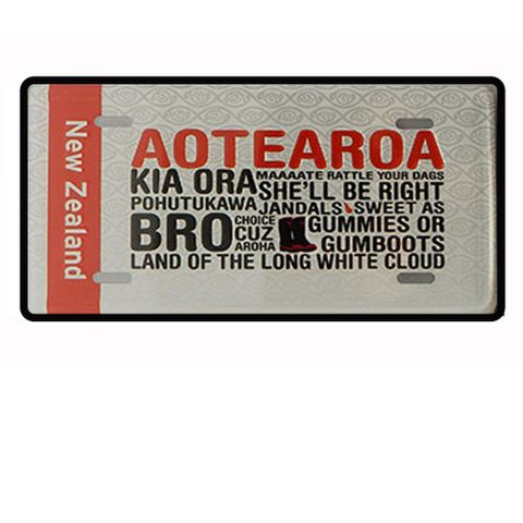 MAGNET LICENCE PLATE SMALL - AOTEAROA 12X6CM
