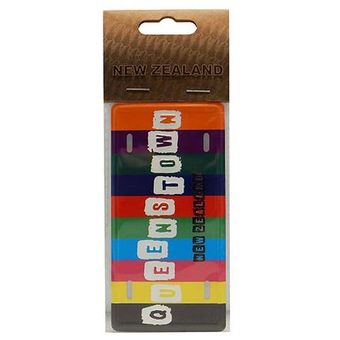 MAGNET LICENCE PLATE SMALL - QUEENSTOWN (STRIPES)