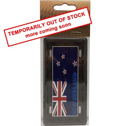 MAGNET LICENCE PLATE SMALL - NZ FLAG 12X6CM