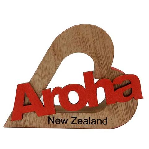 WOODEN AROHA HEART