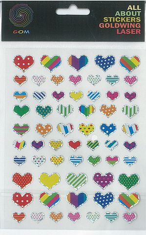 STICKER LASER HEARTS