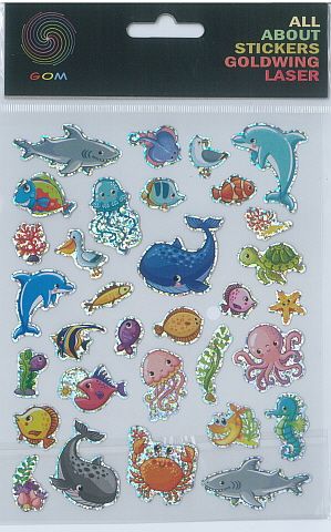 STICKER LASER SEA ANIMALS