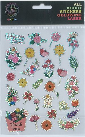 STICKER LASER VINTAGE FLOWERS