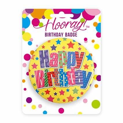 BADGE JUMBO HAPPY BIRTHDAY 10CM