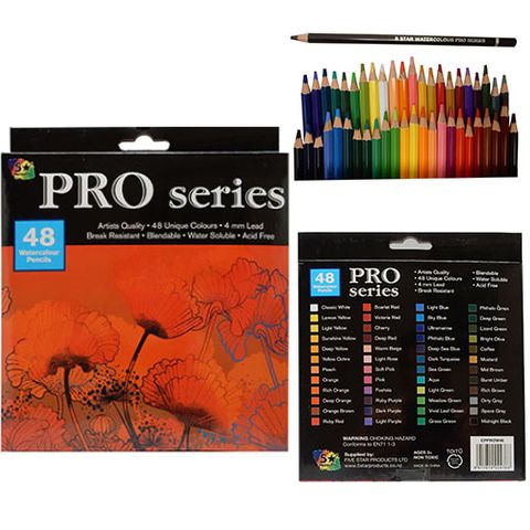 WATER COLOUR PENCILS PRO SERIES 48 PCE