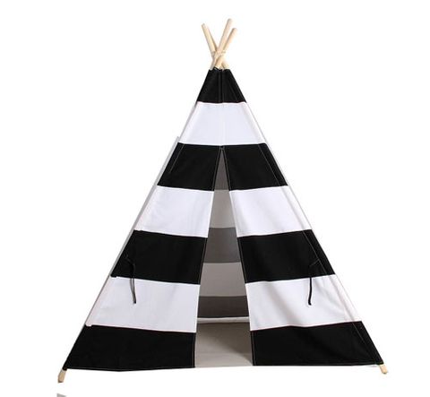 TEEPEE BLACK & WHITE STRIPES