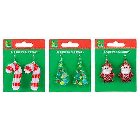 Flashing christmas sale tree earrings