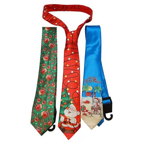 XMAS NOVELTY TIE ASST