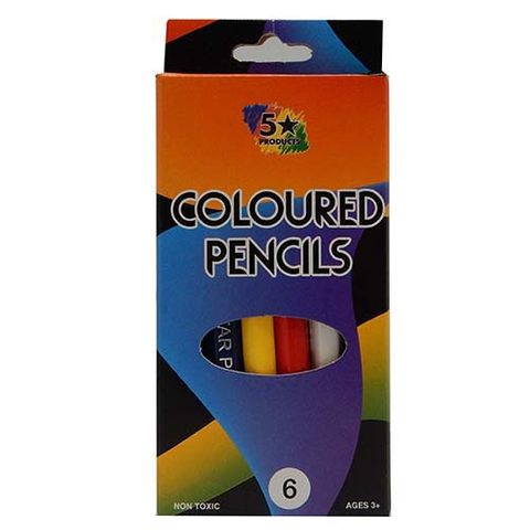 COLOUR PENCILS 6S HALF LENGTH