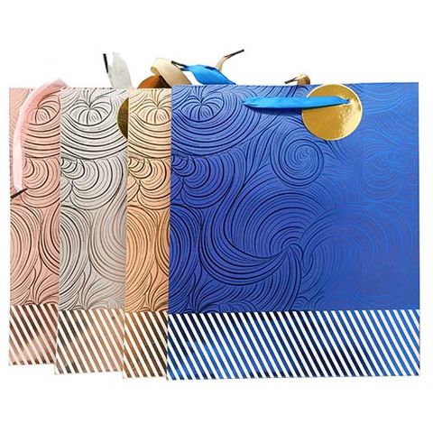 GIFT BAG SWIRL MEDIUM 4 ASSTD