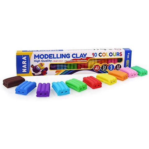 MODELLING CLAY 10 COLOURS 100GMS