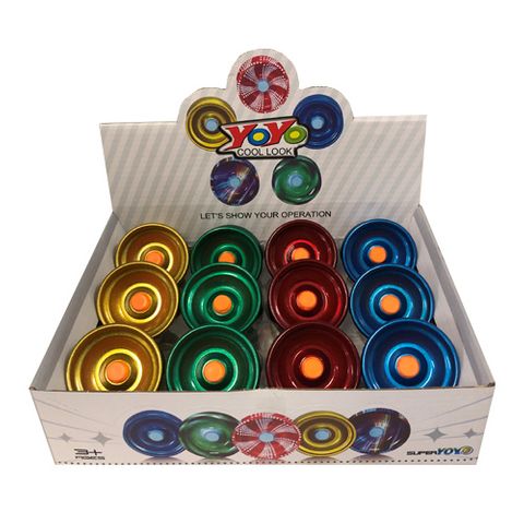 SUPER YOYO METAL DISPLAY OF 12