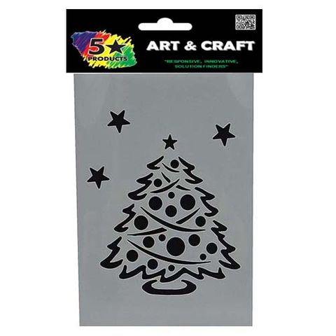 XMAS ART EXTRA STENCIL TREE A6