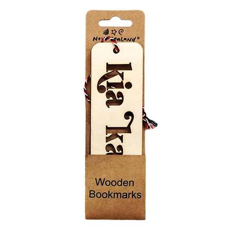 BOOKMARK WOODEN KIA KAHA13CM