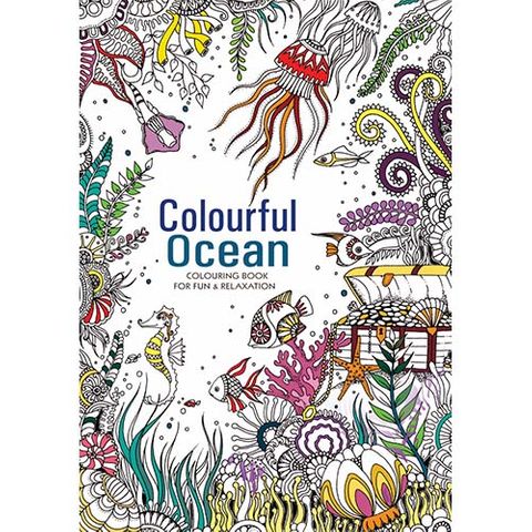 ADULT COLOURING BOOK COLOURFUL OCEAN