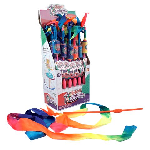 RIBBON RAINBOW WAND 30CM^