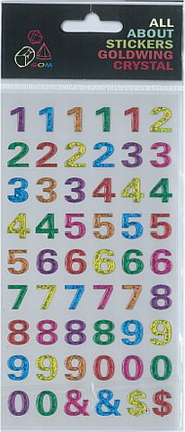 STICKER CRYSTAL NUMBERS