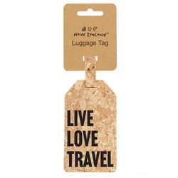 LUGGAGE TAG CORK NZ LIVE LOVE TRAVEL 11CM