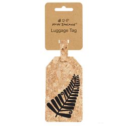 LUGGAGE TAG CORK NZ FERN 11CM