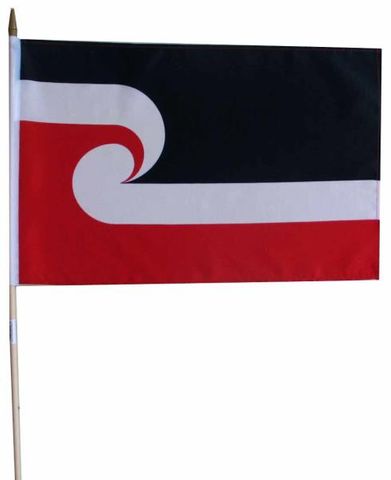 FLAG MAORI HAND HELD 30X45CM