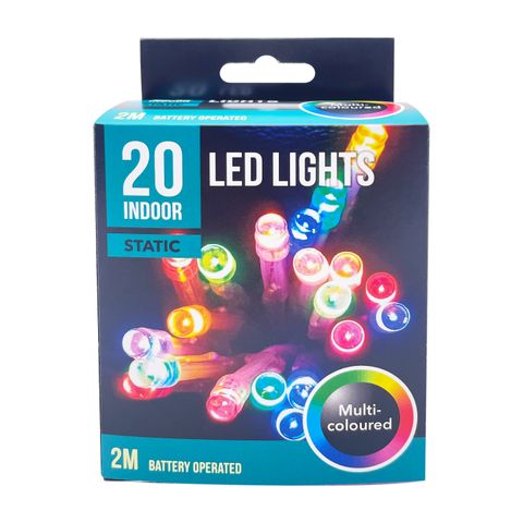 XMAS LED MULTI-COLOUR LIGHT 20S