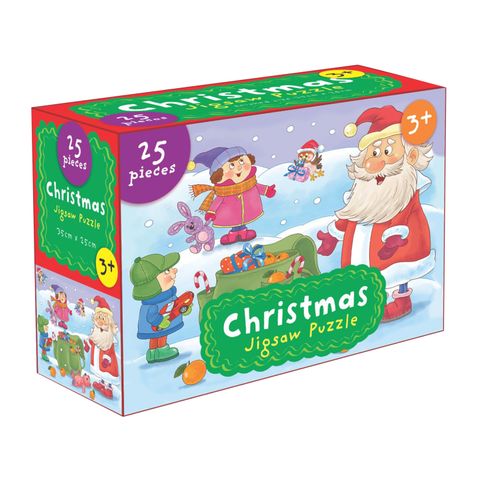 XMAS JIGSAW PUZZLE SANTA 25PCS 35CM^
