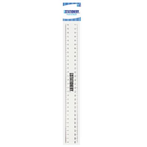 RULER PLASTIC TRANSPARENT 30CM