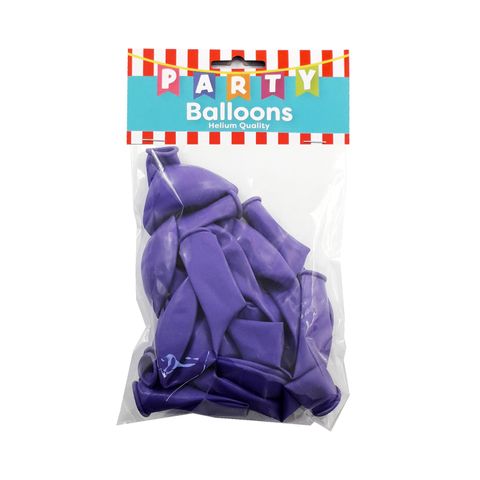 BALLOONS PURPLE HELIUM 27.5CM 15PC^