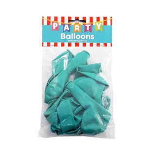 BALLOONS TEAL HELIUM 27.5CM 15PC