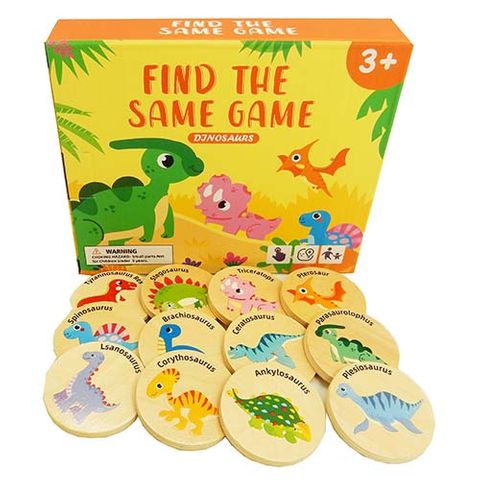 WOODEN MEMORY GAME - DINOSAURS