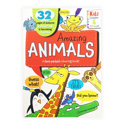 AMAZING ANIMALS FACT COLOURING BOOK