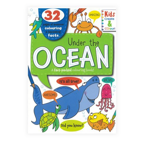 UNDER THE OCEAN FACT COLOURING BOOK