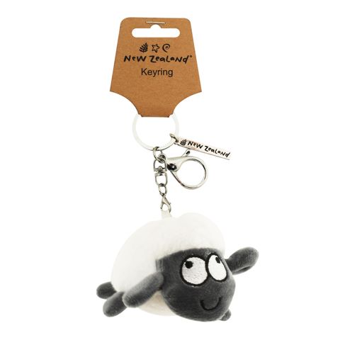 KEYRING NZ PLUSH SHEEP 12CM